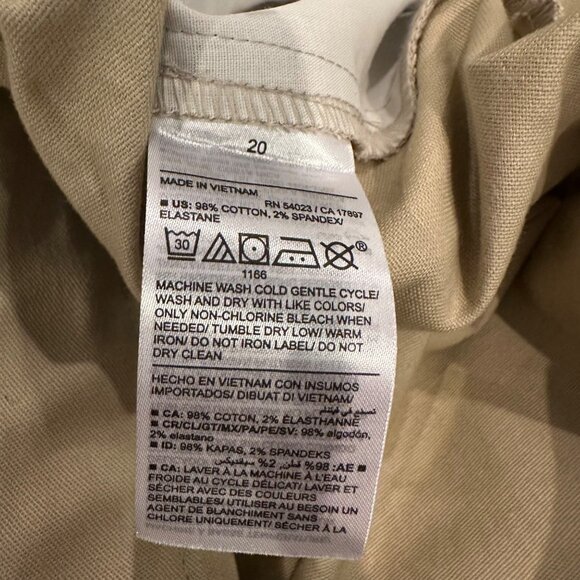 OLD NAVY WOMENS KHAKI PANTS SIZE 20 ADJUSTABLE WAIST NEW SKINNY STRETCH - Picture 13 of 13
